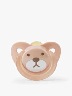 Соска-пустышка латексная с колпачком, 0+ Bear