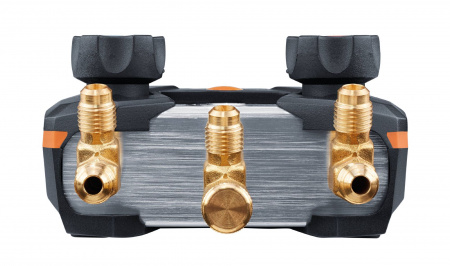 Testo 550s Комплект 3 с заправочными шлангами - Умный цифровой манометрический коллектор, смарт-зонды зажимы температуры и набор из трёх заправочных шлангов