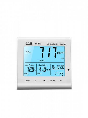 DT-802 Анализатор CO2, часы, температуры и влажности