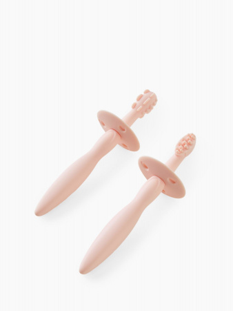 Набор силиконовых зубных щеток Light pink