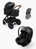 Набор из 3 предметов «MOMMER PRO: КОЛЯСКА 3 В 1» Black