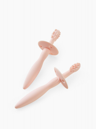 Набор силиконовых зубных щеток Light pink