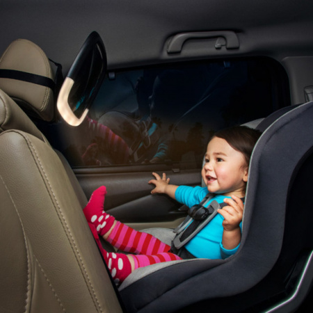 Зеркало контроля за ребёнком в автомобиле Brica Munchkin Night Light Baby In Sight Pivot Mirror